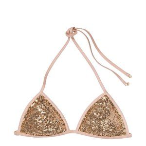 NWT VS gold sequin bikini XS